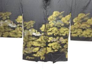 大正ロマン　雲模様織り出し漆絵羽織